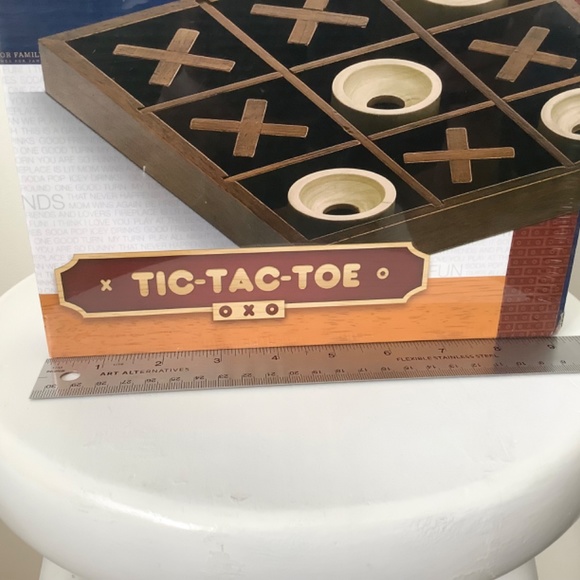 New Selaed We Games! Tic Tac Toe Wooden Puzzle Home Decor - Picture 6 of 7